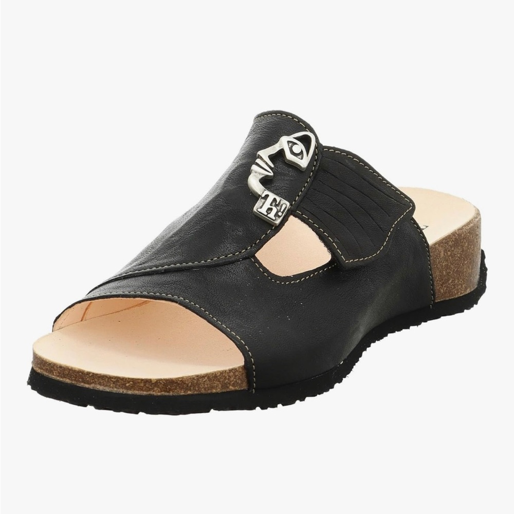 Think! Black and Cream Women's Mules
